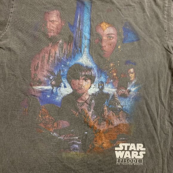 Star Wars Episode 1 The Phantom Menace Oversized T-Shirt Men's Medium M Washed - Picture 2 of 6